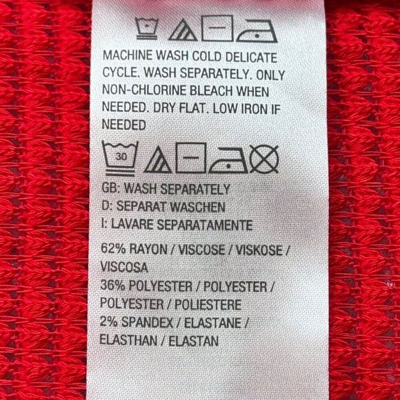 Jason Wu Red Cardigan Duster Longline Sweater Pockets Womens XS - Picture 7 of 11